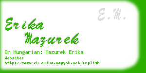 erika mazurek business card